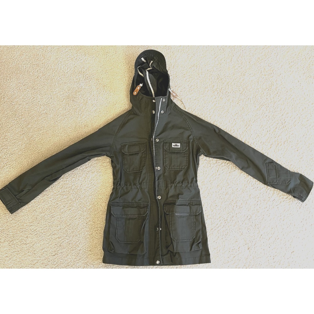 Penfield Olive Green 65/35 Hudson Wax Mountain Parka Waterproof Jacket Women XS